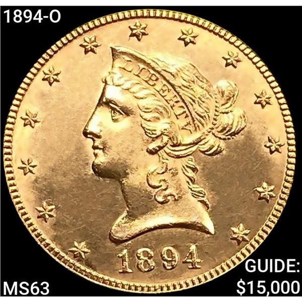 1894-O $10 Gold Eagle CHOICE BU