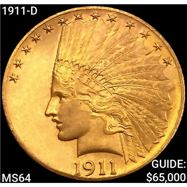 1911-D $10 Gold Eagle CHOICE BU