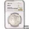 Image 1 : 1881-S Morgan Silver Dollar NGC MS67