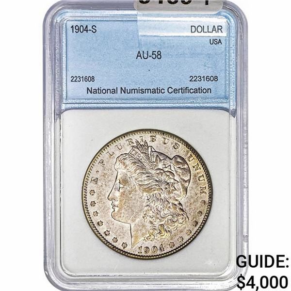 1904-S Morgan Silver Dollar NNC AU58
