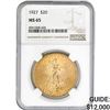 Image 1 : 1927 $20 Gold Double Eagle NGC MS65