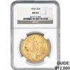 Image 1 : 1924 $20 Gold Double Eagle NGC MS65