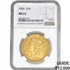 Image 1 : 1904 $20 Gold Double Eagle NGC MS63