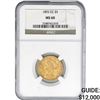 Image 1 : 1893-CC $5 Gold Half Eagle NGC MS60