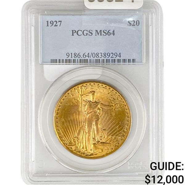 1927 $20 Gold Double Eagle PCGS MS64