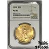 Image 1 : 1924 $20 Gold Double Eagle NGC MS65