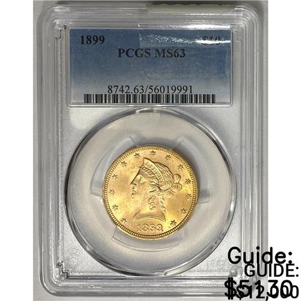 1899 $10 Gold Eagle PCGS MS63