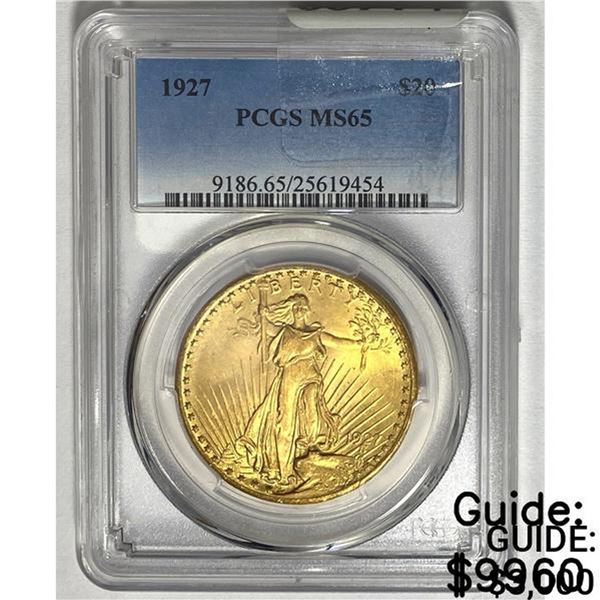 1927 $20 Gold Double Eagle PCGS MS65