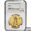 Image 1 : 1907 $20 Gold Double Eagle NGC PF61 High Relief