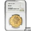 Image 1 : 1883-CC $20 Gold Double Eagle NGC MS60