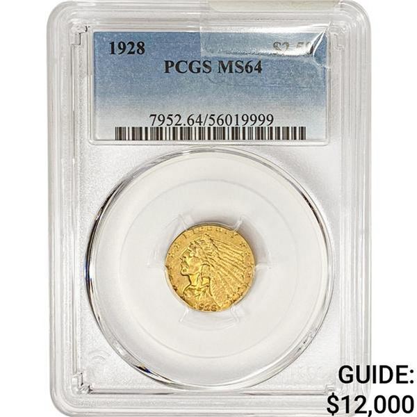 1928 $2.50 Gold Quarter Eagle PCGS MS64