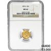 Image 1 : 1874 Rare Gold Dollar NGC MS62