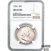 Image 1 : 1954 50C NGC MS64 FBL