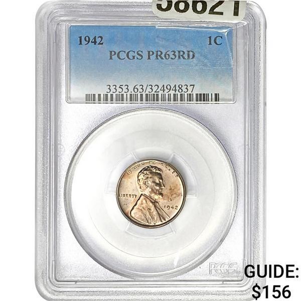 1942 1C PCGS PR63RD