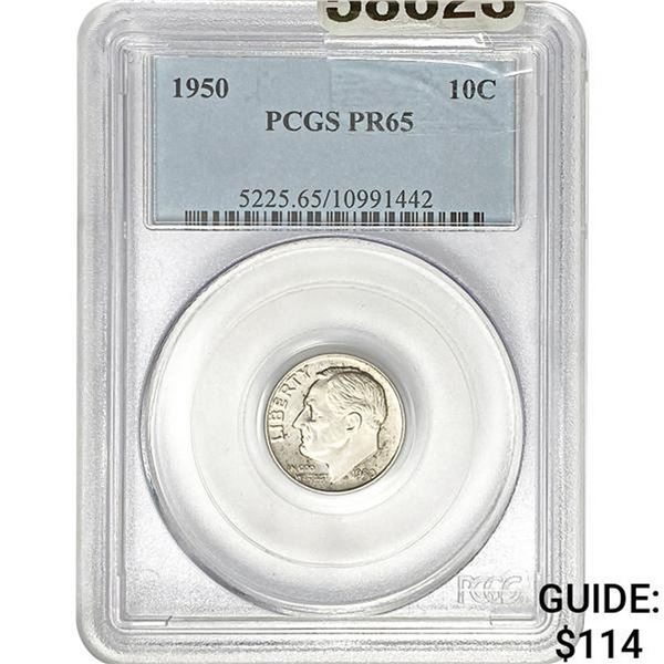 1950 10C PCGS PR65