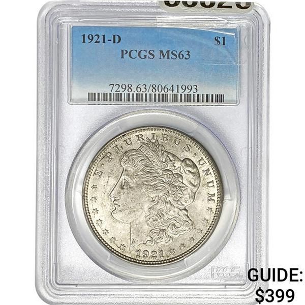 1921-D Morgan Dollar PCGS MS63