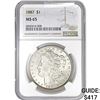 Image 1 : 1887 $1 NGC MS65
