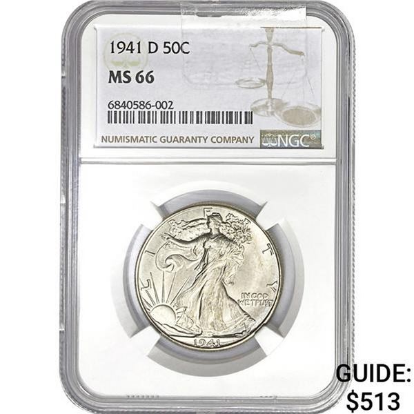 1941-D 50C NGC MS66