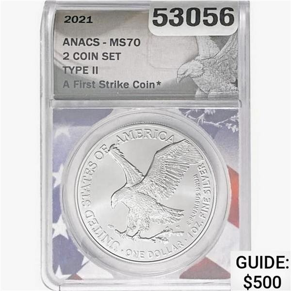 2021 TYPE 2 Silver Eagle ANACS MS70