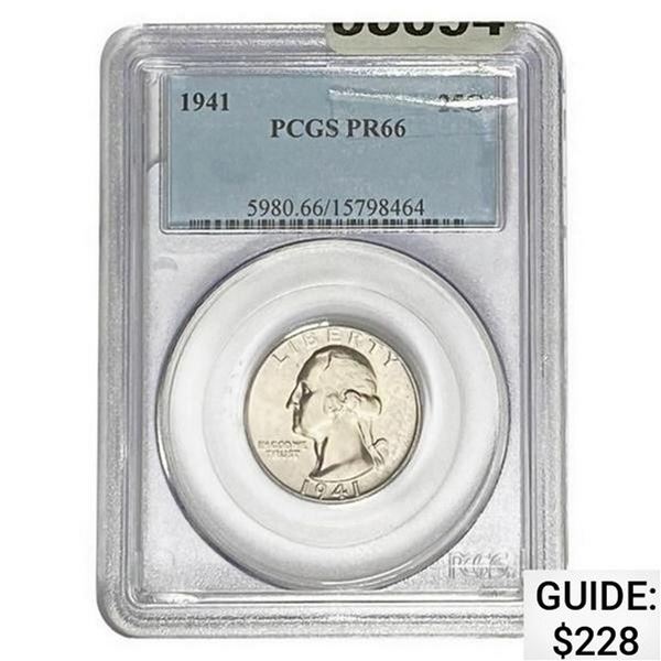 1941 Washington Silver Quarter PCGS PR66
