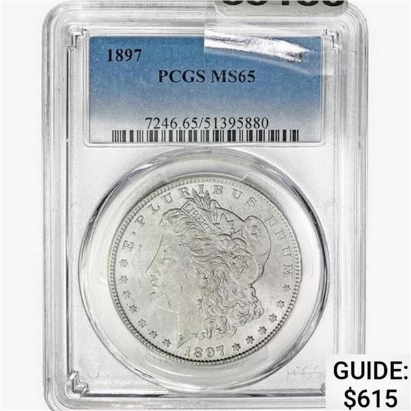 1897 Morgan Silver Dollar PCGS MS65