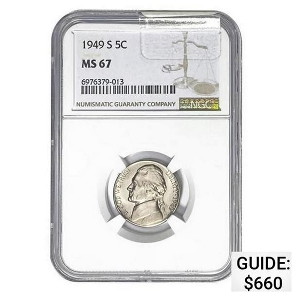 1949-S Jefferson Nickel NGC MS67