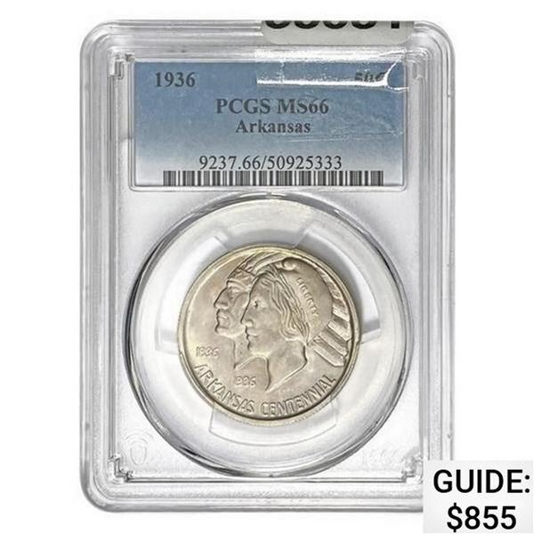 1936 Arkansas Half Dollar PCGS MS66