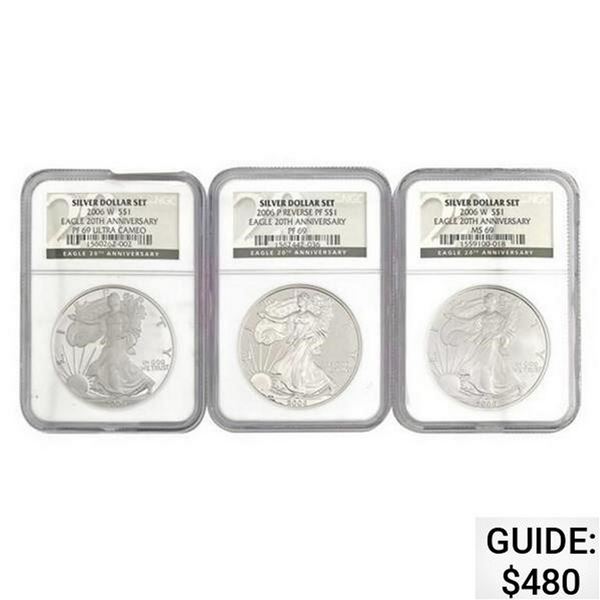 [3] 2006 Silver Eagle NGC PF/MS69 ULTRA CAMEO