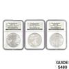 Image 1 : [3] 2006 Silver Eagle NGC PF/MS69 ULTRA CAMEO