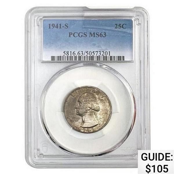 1941-S Washington Silver Quarter PCGS MS63