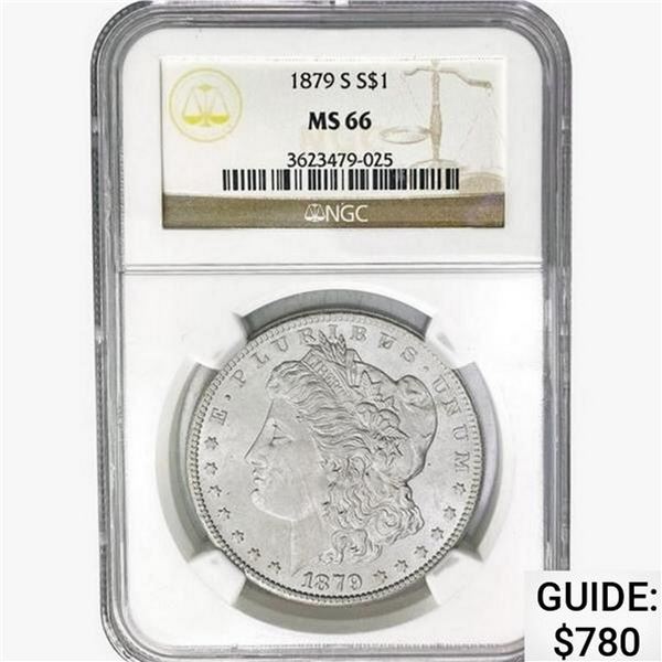 1879-S Morgan Silver Dollar NGC MS66