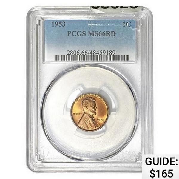 1953 Wheat Cent PCGS MS66 RD