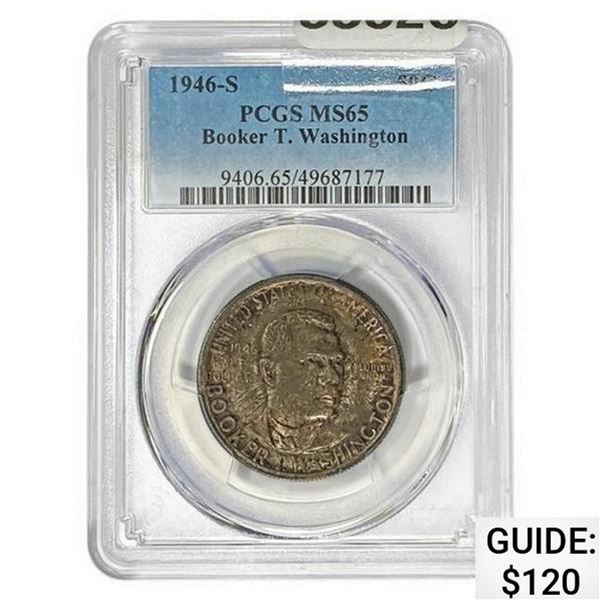 1946-S Booker T Half Dollar PCGS MS65