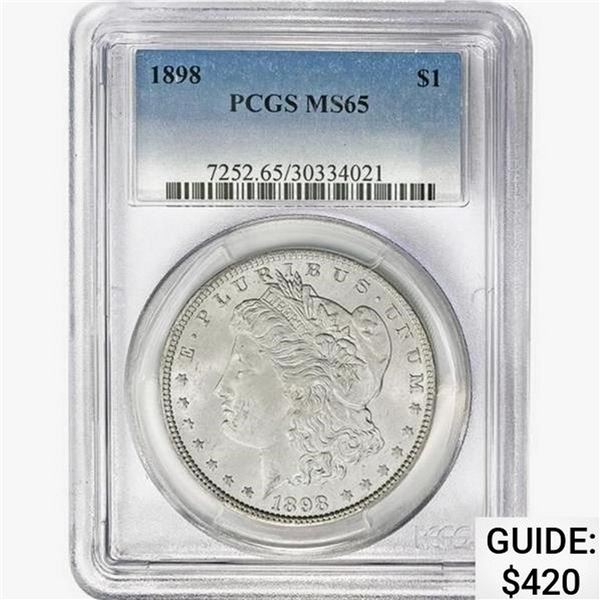 1898 Morgan Silver Dollar PCGS MS65