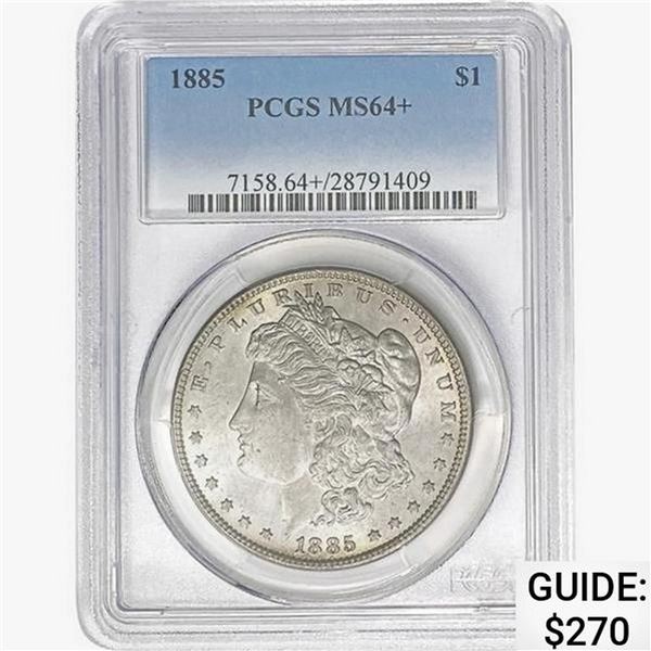 1885 Morgan Silver Dollar PCGS MS64+