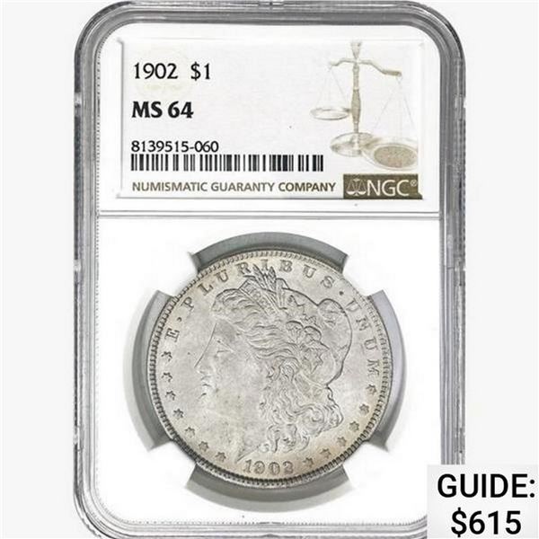 1902 Morgan Silver Dollar NGC MS64