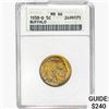 1938-D Buffalo Nickel ANACS MS66