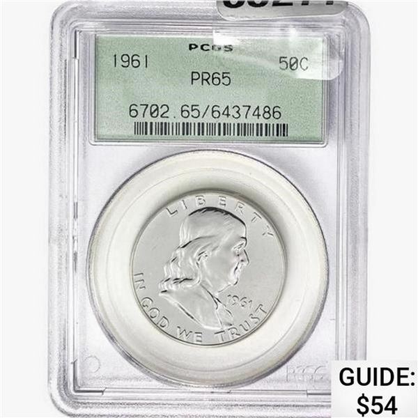 1961 Franklin Half Dollar PCGS PR65