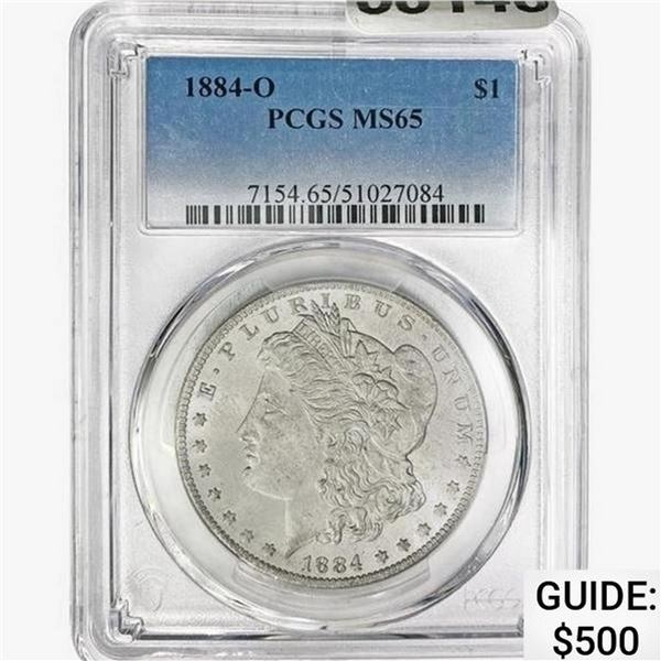 1884-O Morgan Silver Dollar PCGS MS65