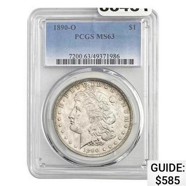 1890-O Morgan Silver Dollar PCGS MS63