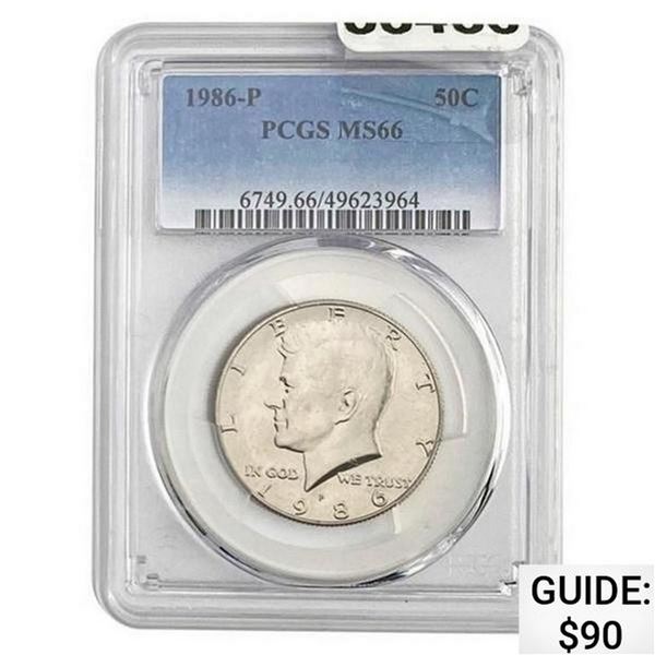 1986-P Kennedy Half Dollar PCGS MS66