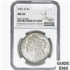 Image 1 : 1921-D Morgan Silver Dollar NGC MS63