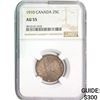 Image 1 : 1910 Canada 25C NGC AU55