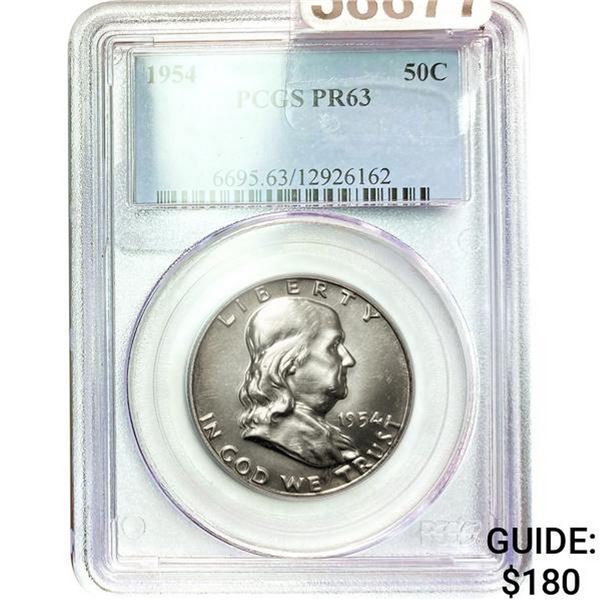 1954 50C Franklin Half Dollar PCGS PR63