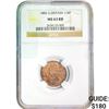 Image 1 : 1885 G.Britain 1/4P NGC MS63 RB