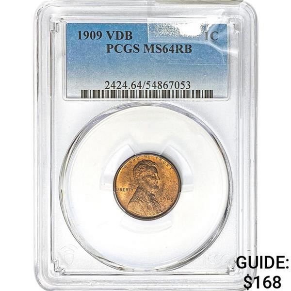 1909 VDB 1C PCGS MS64RB