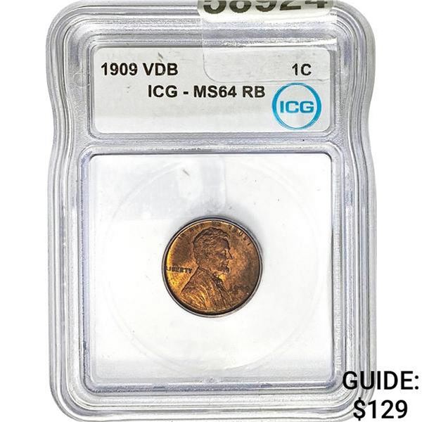 1909 VDB 1C ICG MS64 RB