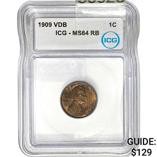 1909 VDB 1C ICG MS64 RB