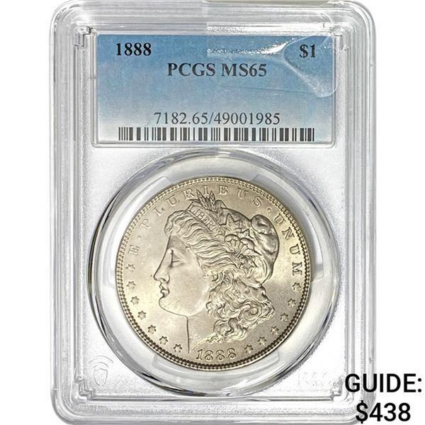1888 $1 Morgan Dollar PCGS MS65