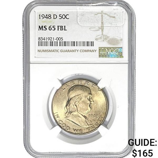 1948-D 50C NGC MS65 FBL
